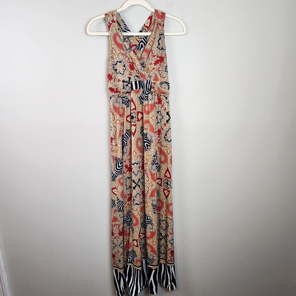 Soma sleeveless maxi dress sz S women summer resortwear cruise vacation chic